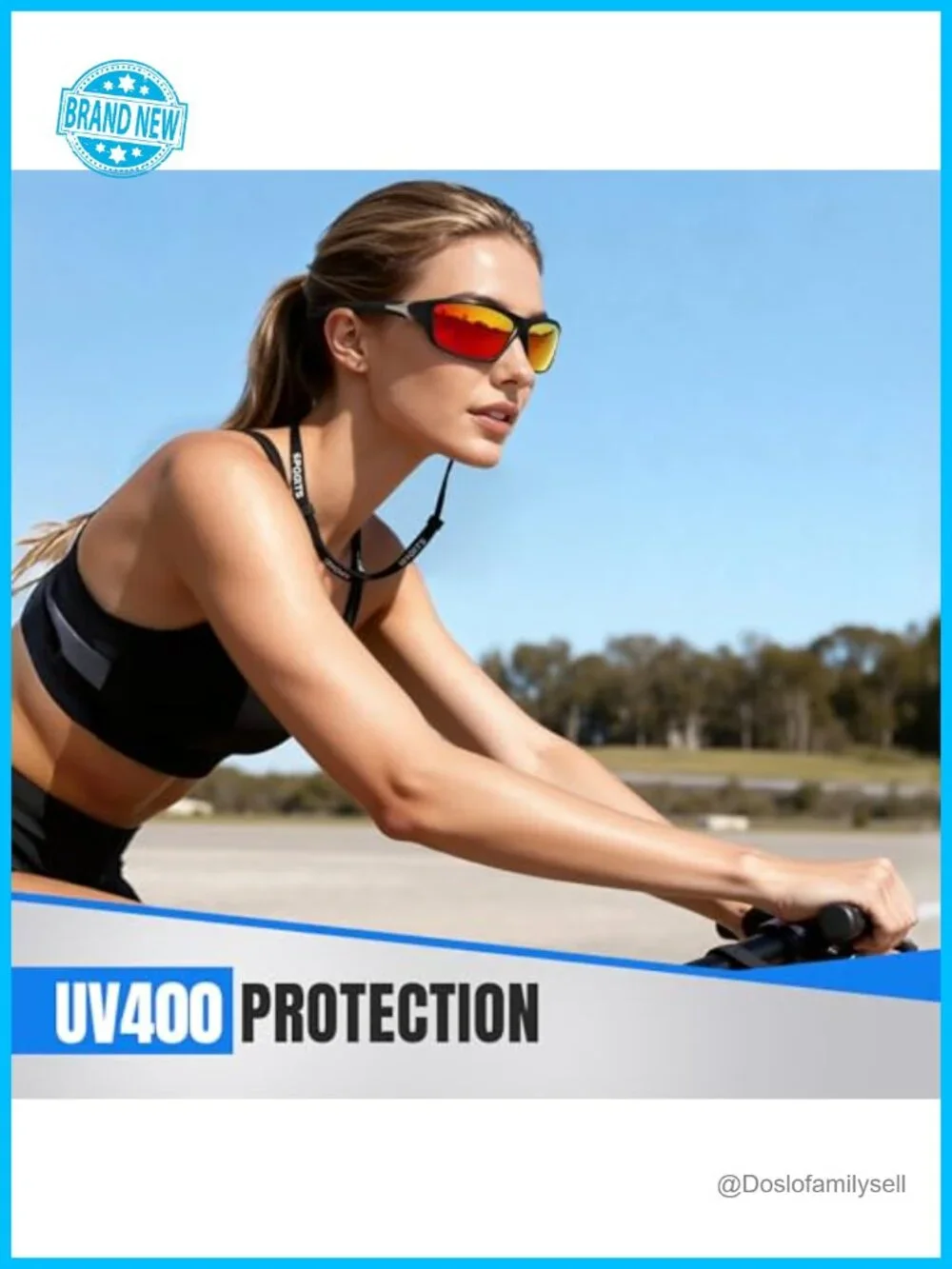 Polarized Sports Sunglasses for Men - Wrap Around UV Protection for Cycling